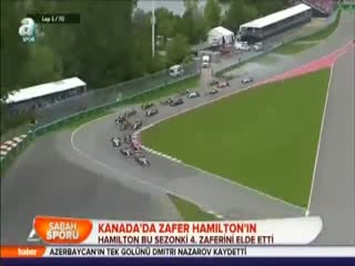Kanada'da zafer Hamilton'ın
