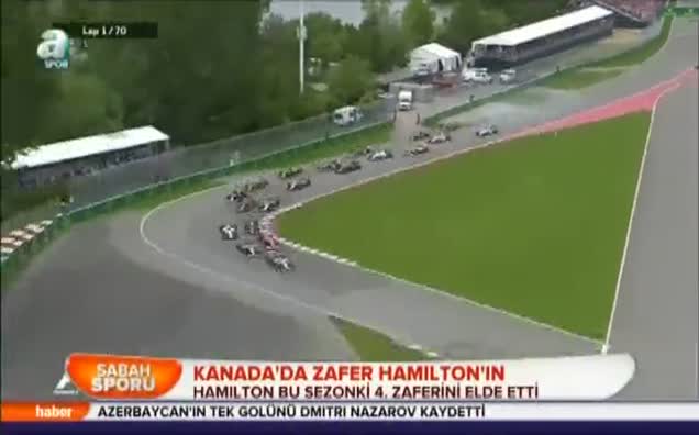 Kanada'da zafer Hamilton'ın