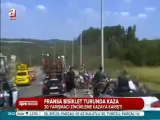 Bisiklet yarışında zincirleme kaza