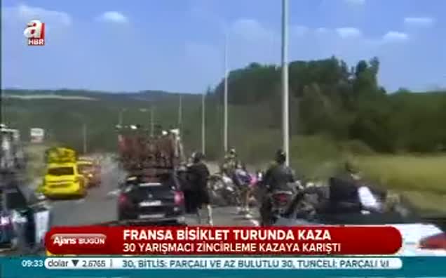 Bisiklet yarışında zincirleme kaza