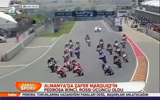 Almanya'da zafer Marquez'in