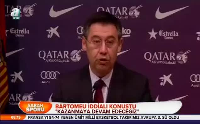 Bartomeu iddialı konuştu