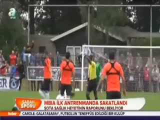 Mbia ilk antrenmanda sakatlandı