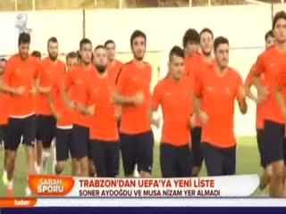 Trabzon'dan UEFA'ya yeni liste