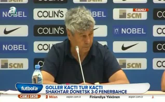 Lucescu: "Fenerbahçe'ye üzüldüm"