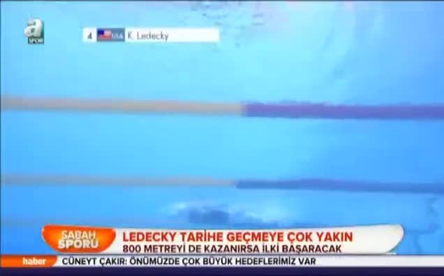 Ledecky tarihe geçmeye çok yakın