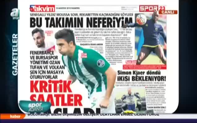 "F.Bahçe Ozan Tufan'ı 2-3 gün içinde alacak"