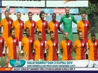 Galatasaray, 3 kupa ile poz verdi