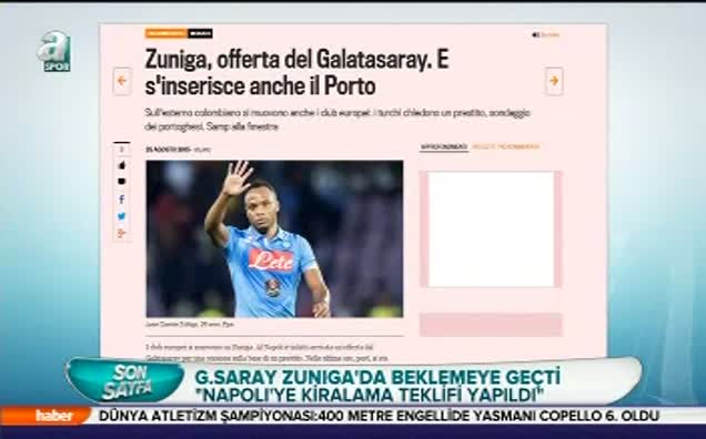 Galatasaray Zuniga'yı istedi!