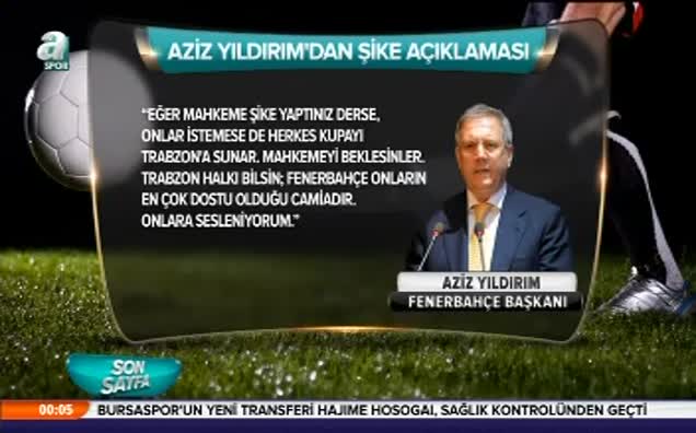 "Suçlu bulunursak kupayı Trabzon'a veririz"