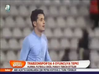Trabzonspor'da 4 oyuncuya tepki