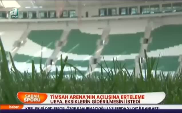 Timsah Arena'nın açılışına erteleme
