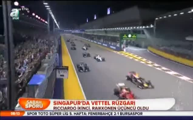 Singapur'da Vettel rüzgarı