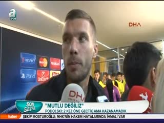 Podolski: Mutlu değiliz
