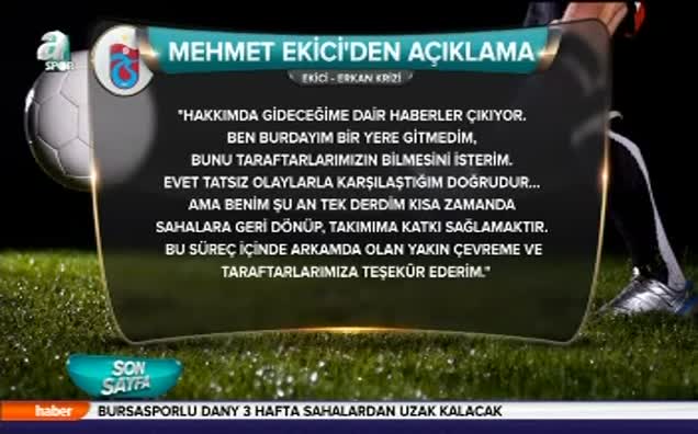 Mehmet Ekici'den ayrılık açıklaması