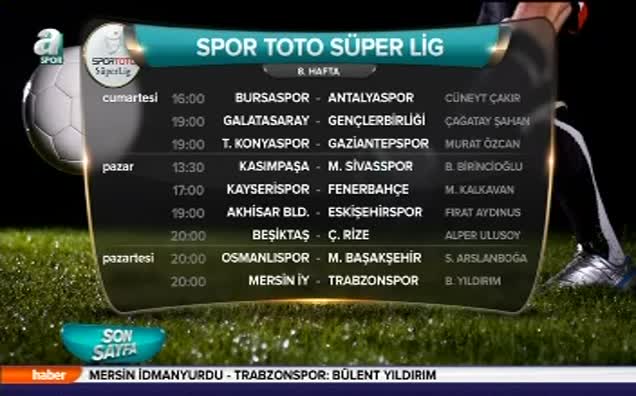 Spor Toto Süper Lig'de 8. hafta programı!