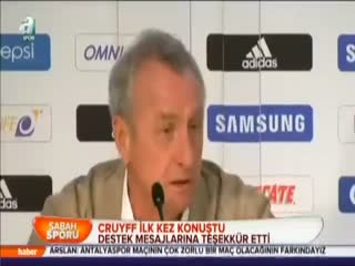 Cruyff ilk kez konuştu