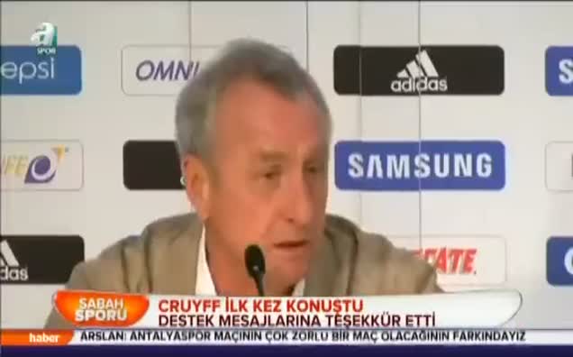 Cruyff ilk kez konuştu