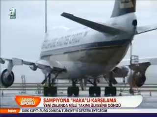 Şampiyona "Haka"lı karşılama
