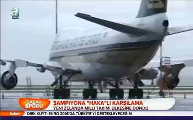 Şampiyona "Haka"lı karşılama