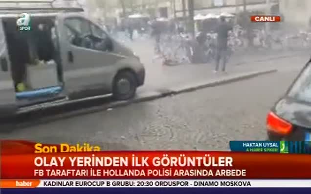 Ajax maçı öncesi arbede