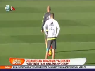 Zidane'den Benzema'ya destek