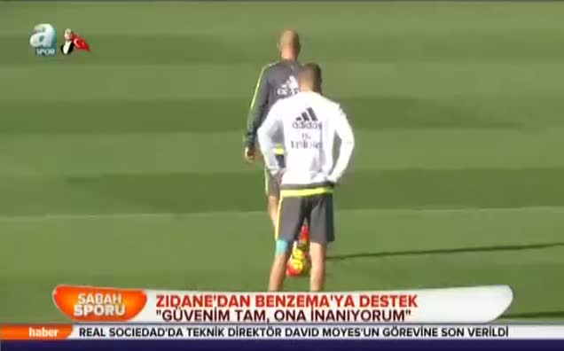 Zidane'den Benzema'ya destek