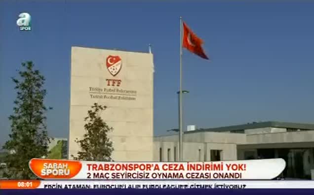 Trabzonspor'a ceza indirimi yok!