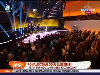 Ronaldo'dan ödül eleştirisi