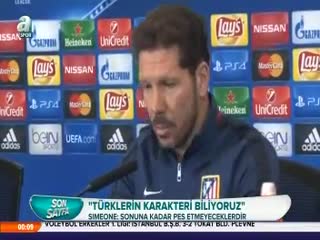Simeone: "Galatasaray bizi zorlayacak"