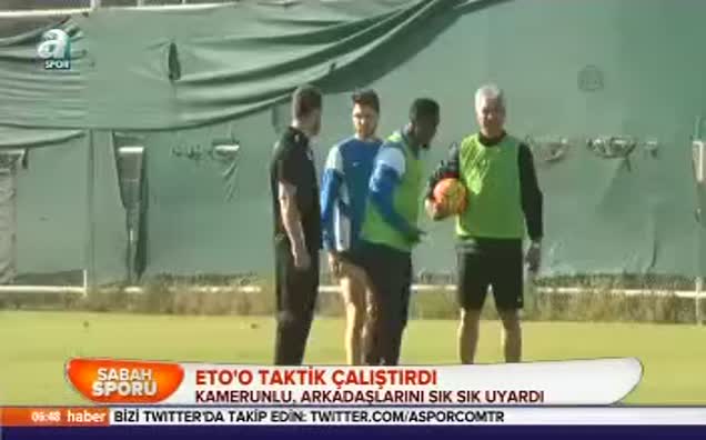 Eto'o taktik çalıştırdı