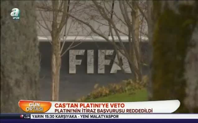 CAS'tan Platini'ye şok!