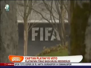 CAS'tan Platini'ye veto