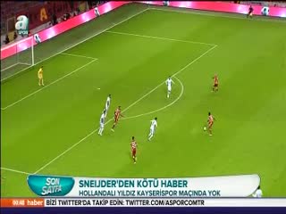 Sneijder Kayserispor maçında yok!
