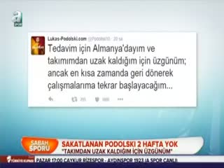 Galatasaray'da Podolski sakatlandı
