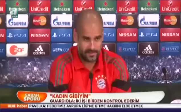 Guardiola:Kadın gibiyim