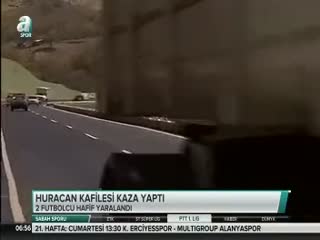 Huracan kafilesi kaza yaptı