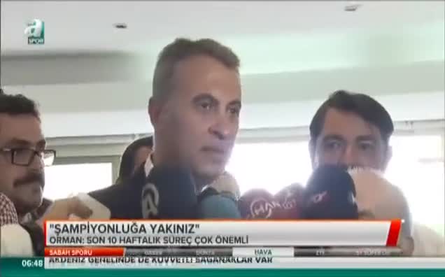 Fikret Orman: Şampiyonluğa yakınız