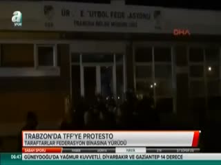 Trabzon'da TFF'ye protesto