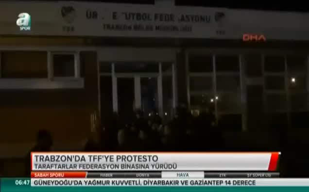 Trabzon'da TFF'ye protesto