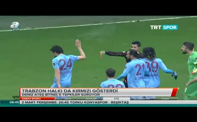 Trabzon'da kırmızı kartlı protesto