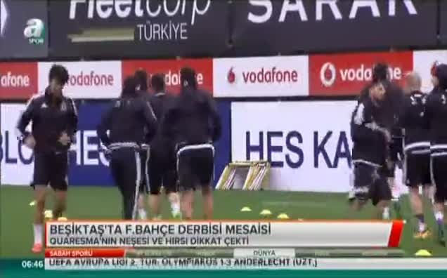 Beşiktaş'ta derbi mesaisi