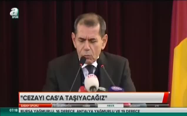 "Cezayı CAS'a taşıyacağız"