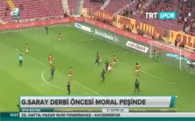 Galatasaray derbi öncesi moral peşinde