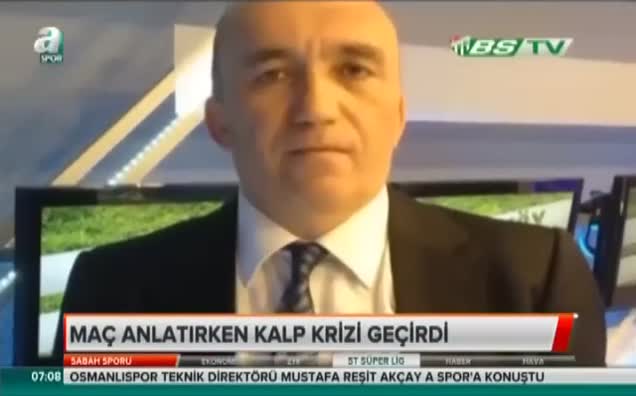 Maç anlatırken vefat etti