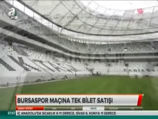 Bursaspor maçına tek bilet satışı