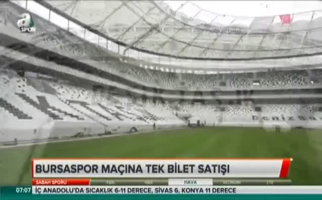 Bursaspor maçına tek bilet satışı
