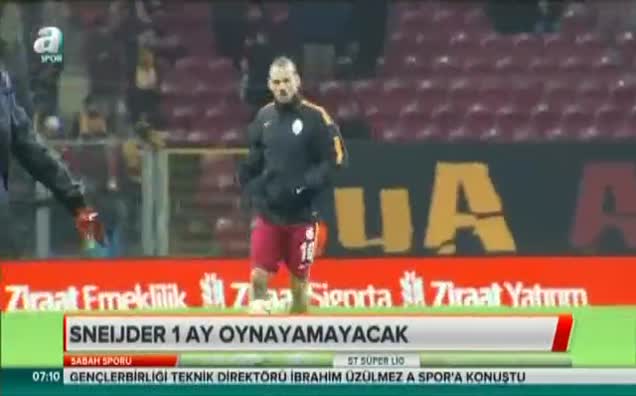 Sneijder 1 ay oynayamayacak