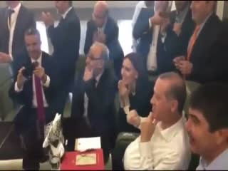 Erdoğan Türkiye'nin golüne böyle sevindi