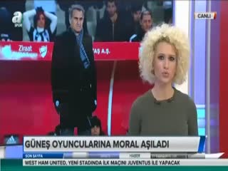 Güneş oyuncularına moral aşıladı
